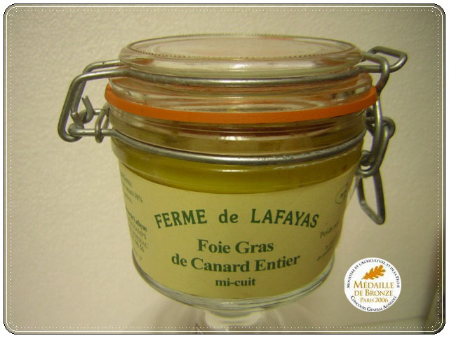 Foie gras de canard entier mi cuit bocal 130 g